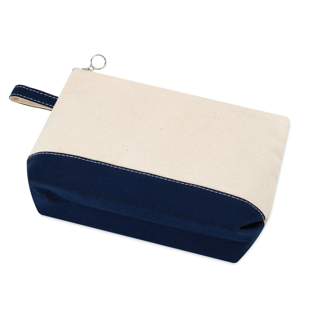 Small Cotton Canvas Cosmetic Pouch (11'' W X 7'' H) 12 Oz