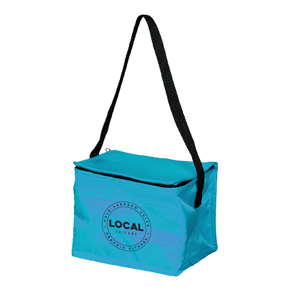 Small Polyester 6 Can Cooler Bag (8'' W X 6'' H) 210D