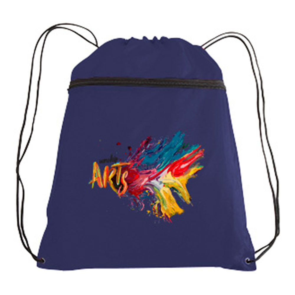 Large Polyester Drawstring Backpack (14'' W X 19'' H) 210D