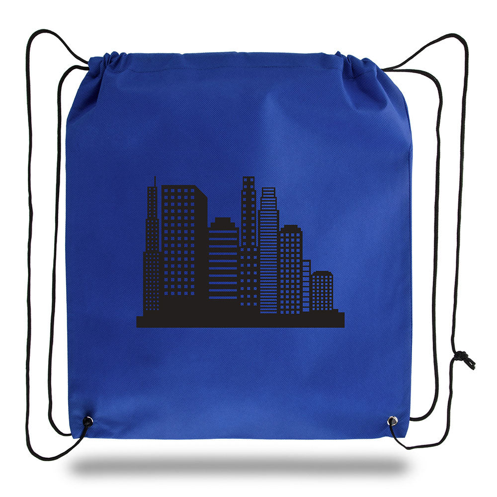 Large Polypropylene Drawstring Backpack (16'' W X 18'' H) 80 Gsm