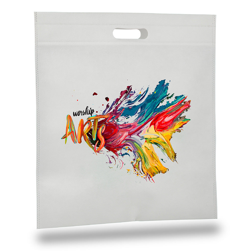 Large Polypropylene Convention Tote Bag (15'' W X 16'' H) 80 Gsm