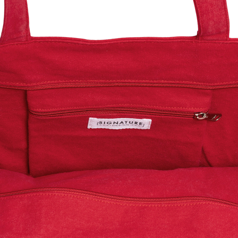 Large Cotton Canvas Stone Washed Tote Bag (21.6'' W X 13'' H) 14 Oz