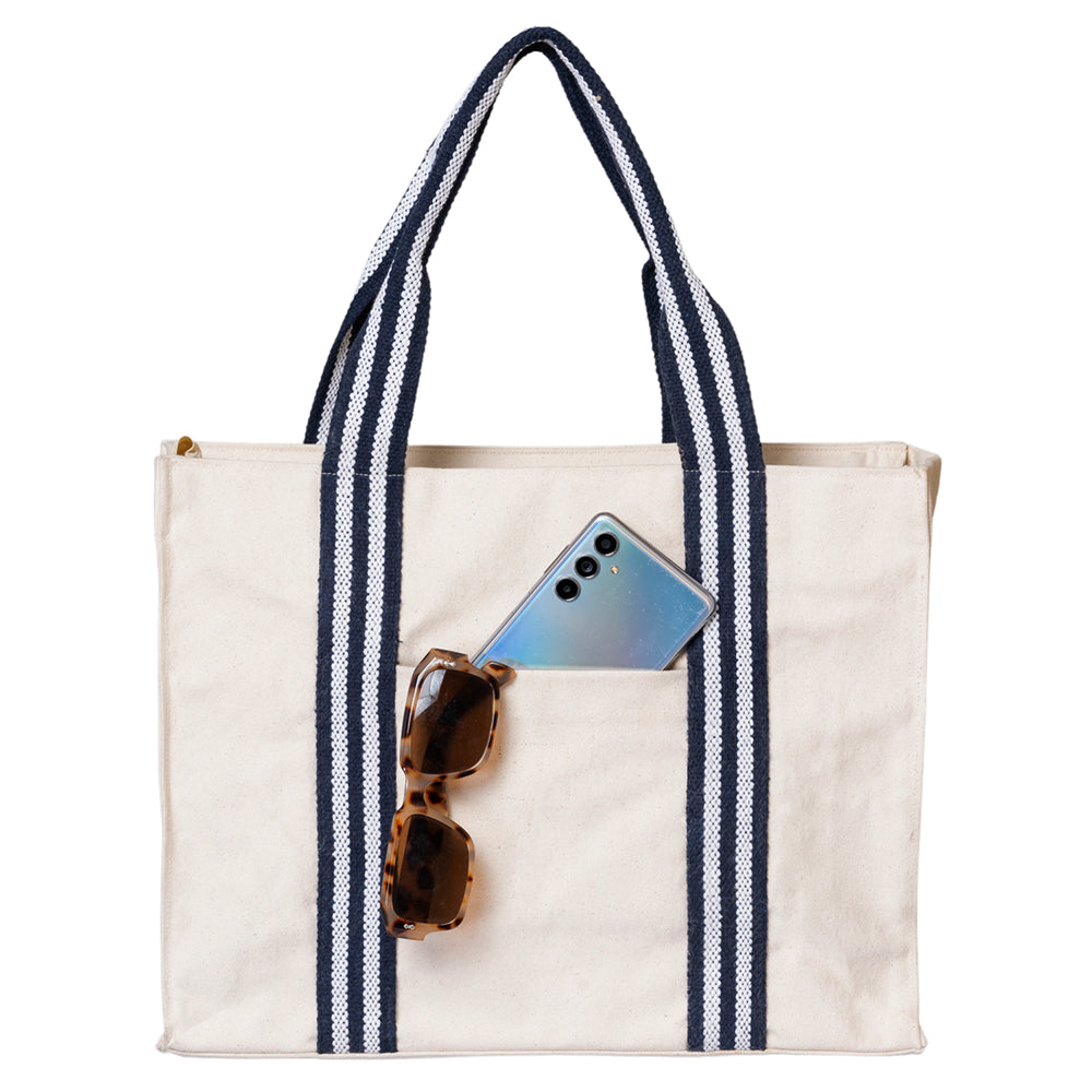 Medium Cotton Canvas Harbor Classic Tote Bag (16.14'' W X 11.8'' H) 14 Oz