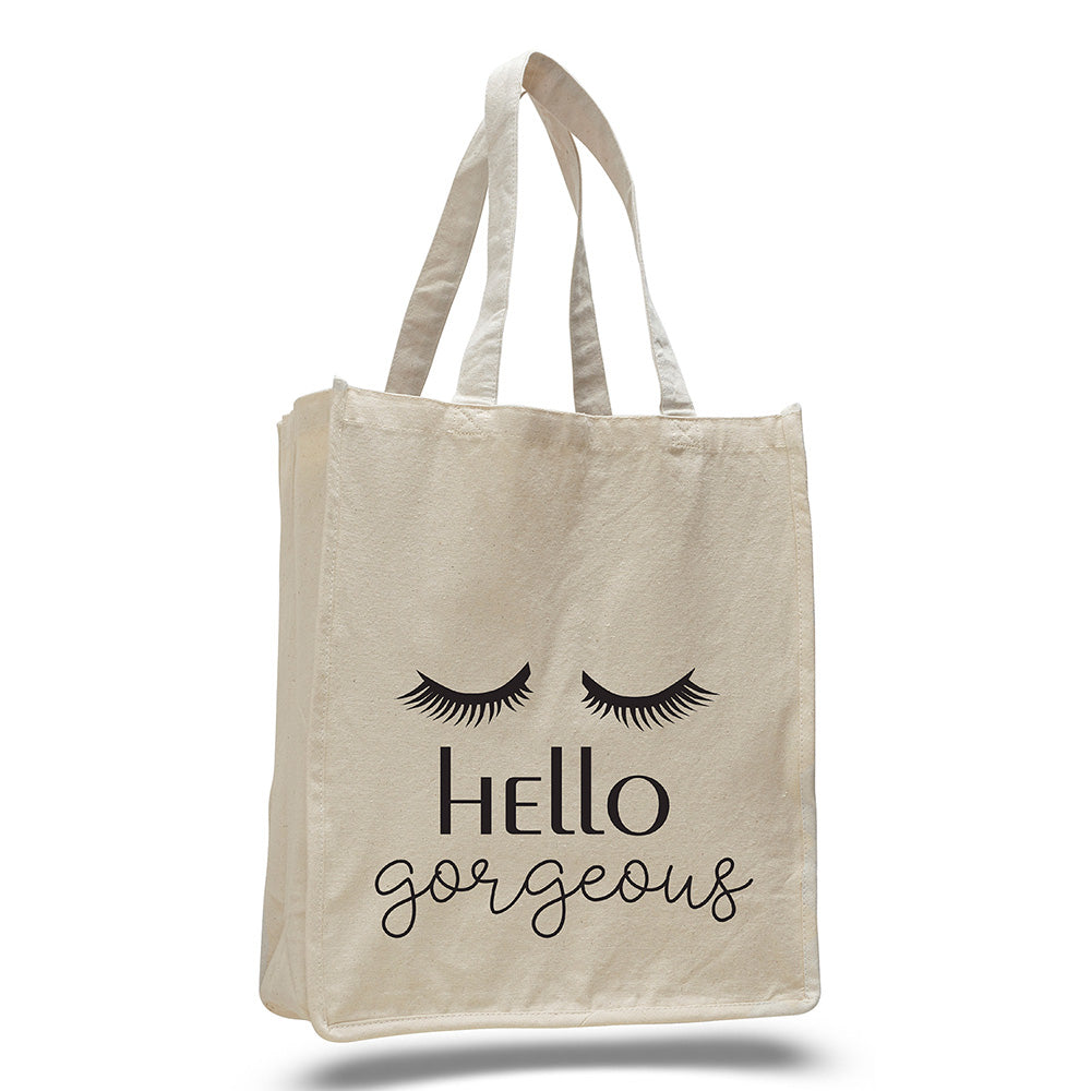 Large Cotton Canvas Book Tote Bag (14'' W X 17'' H) 12 Oz