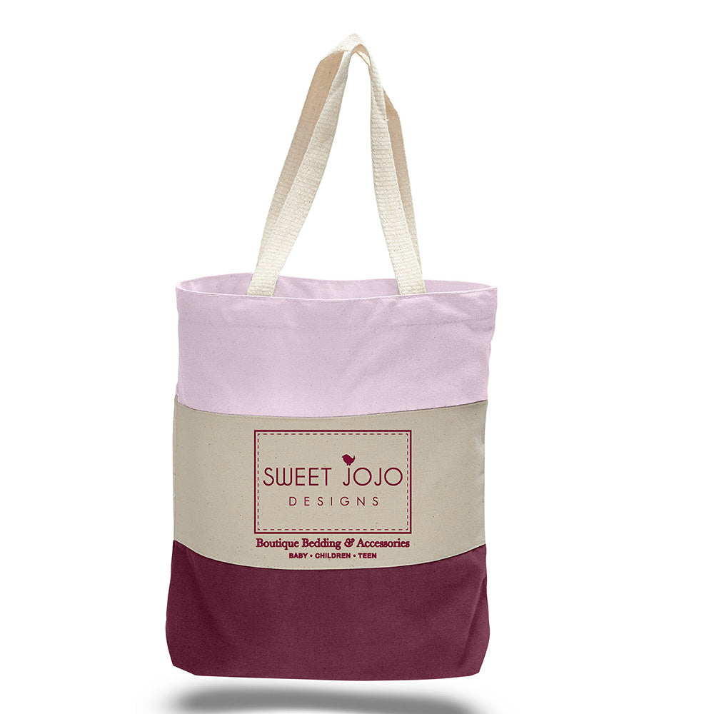 Medium Cotton Canvas Tri Color Bag (15'' W X 15'' H) 12 Oz