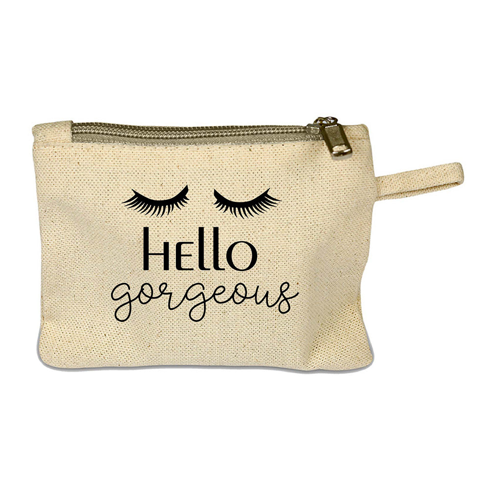 Small Cotton Canvas Zippered Pouch (5'' W X 4'' H) 12 Oz