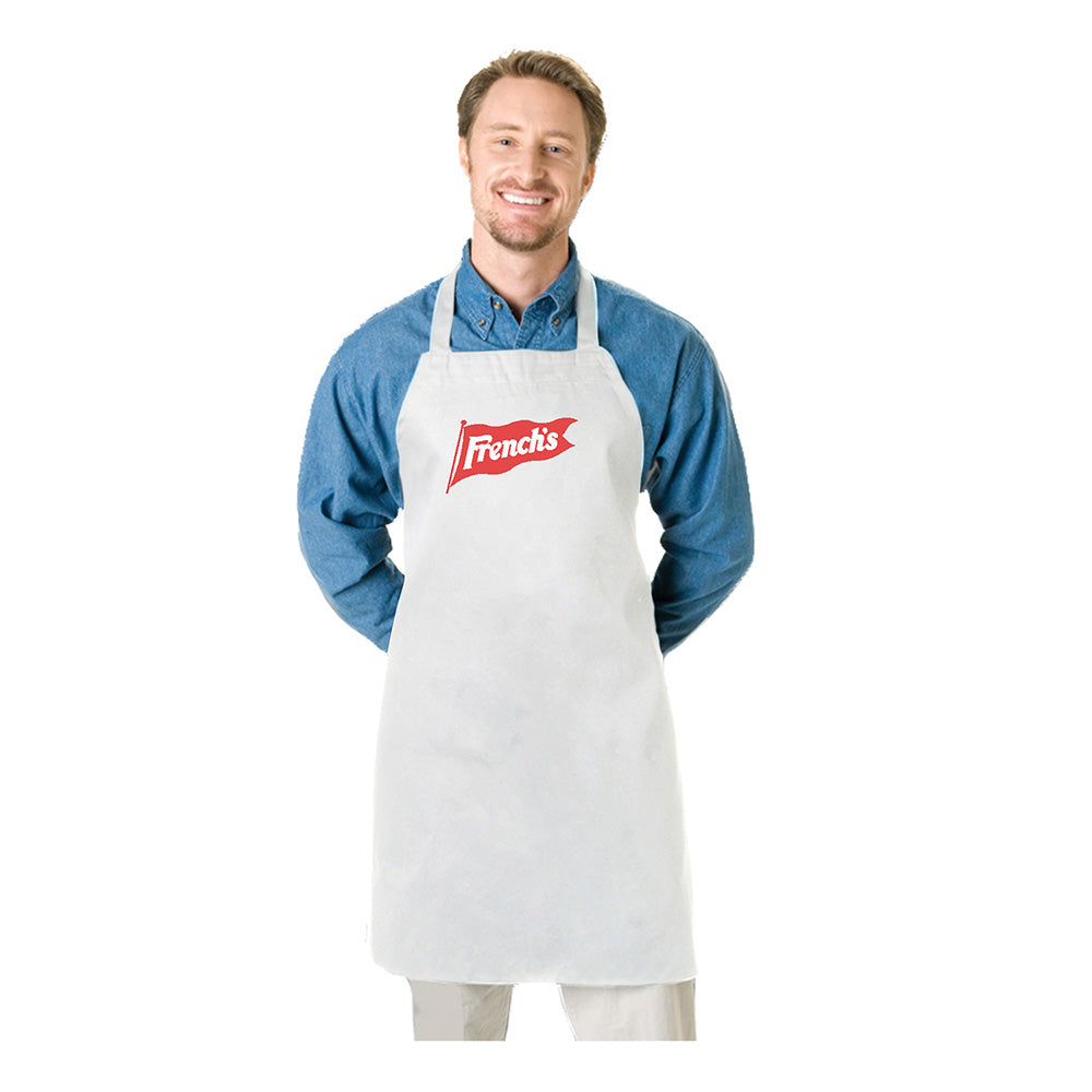 Twill / Poly-Cotton Full Length Wide Bib Butcher Apron (28'' W X 34'' H) 7.5 Oz