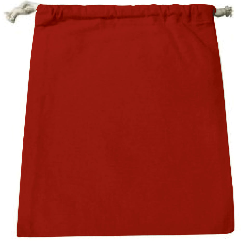 Small Cotton Canvas Drawstring Pouch (6'' W X 8'' H) 7 Oz-Pouch-Brand Your Tote-Red-Brand Your Tote