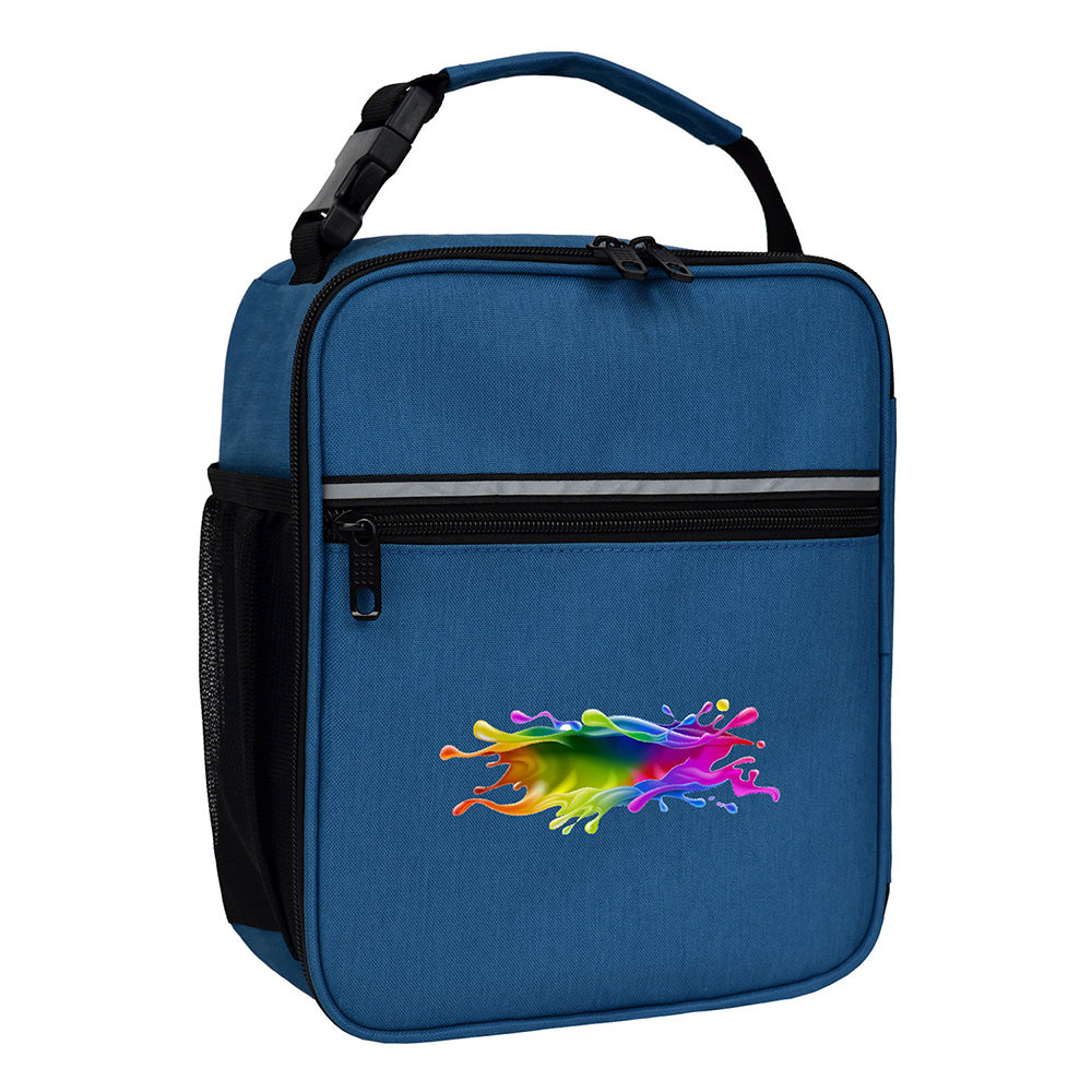 Small Polyester Cooler Bag (8.5'' W X 10.5'' H) 600D-Bag-Brand Your Tote-Royal Blue Heather-Brand Your Tote