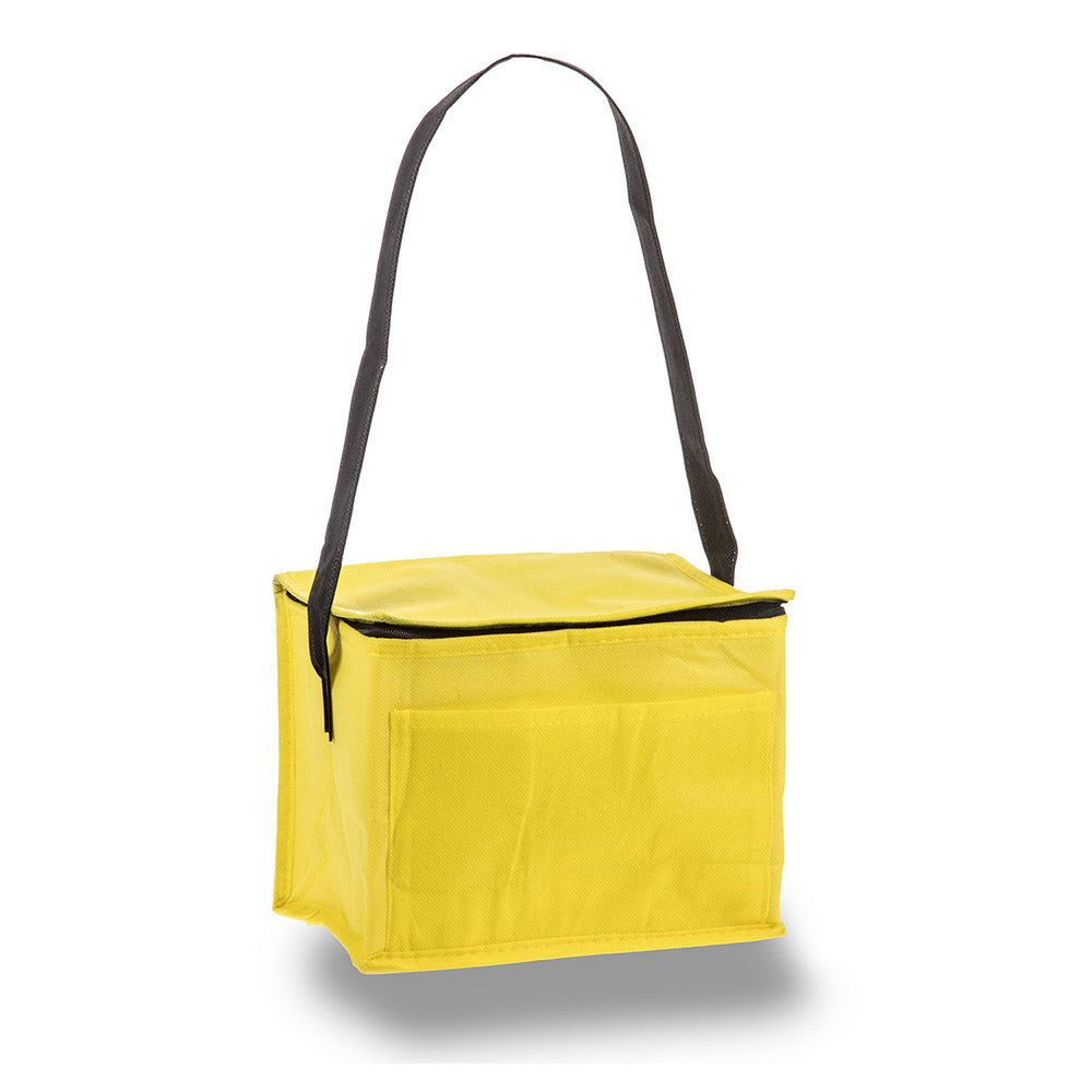 Small Polypropylene 6 Can Cooler Bag (8'' W X 6'' H) 80 Gsm-Bag-Brand Your Tote-Yellow-Brand Your Tote