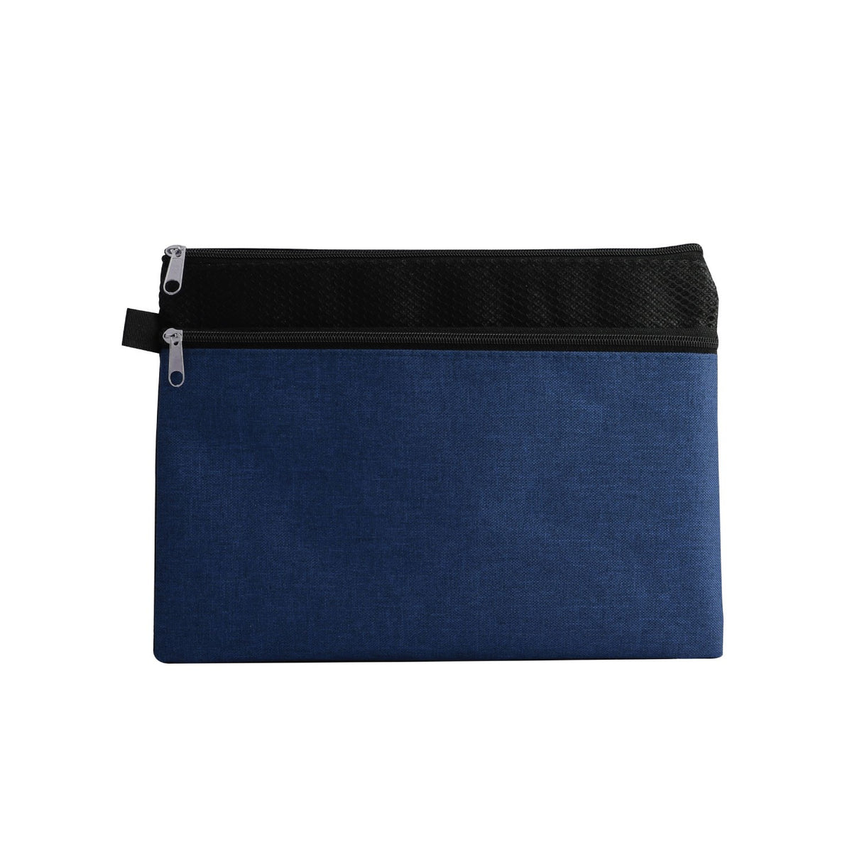 Small Polypropylene Pouch (9.75'' W X 7'' H) 80 Gsm-Pouch-Brand Your Tote-Black-Heather Blue-Brand Your Tote