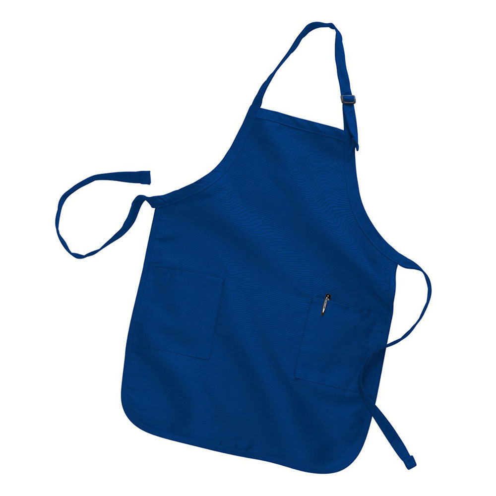 Twill / Poly-Cotton Adjustable Neck Apron (22'' W X 30'' H) 7.5 Oz-Apron-Brand Your Tote-Royal Blue-Brand Your Tote