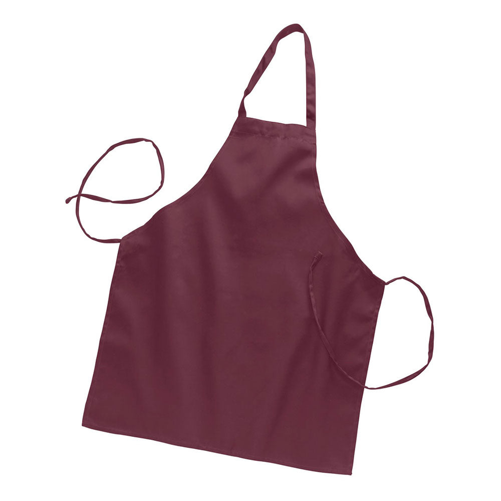 Twill / Poly-Cotton Full Length Butcher Apron (28'' W X 34'' H) 7.5 Oz-Apron-Brand Your Tote-Maroon-Brand Your Tote
