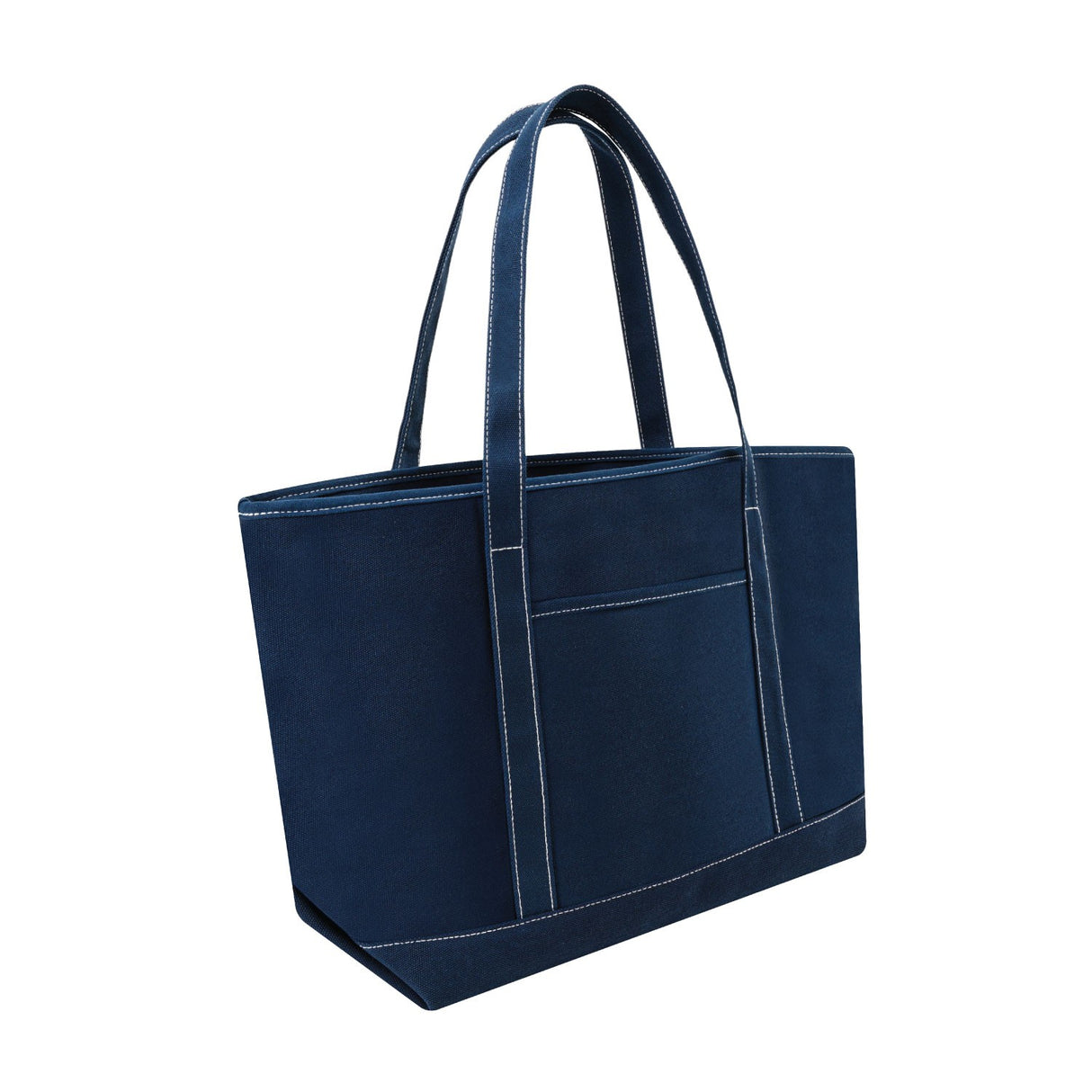 Xl Cotton Canvas Admiral Tote Bag (24'' W X 14'' H) 24 Oz-Tote Bag-Brand Your Tote-Navy Blue-Brand Your Tote