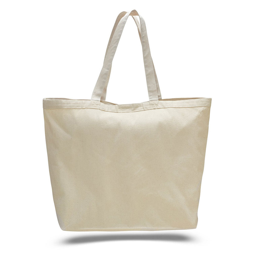 Xl Cotton Canvas Instyle Tote Bag (23'' W X 17'' H) 12 Oz-Tote Bag-Brand Your Tote-Natural-Brand Your Tote