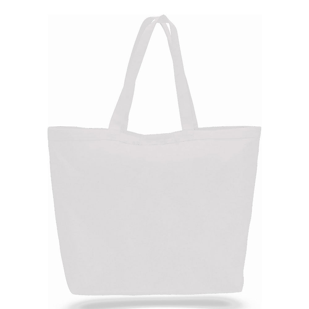 Xl Cotton Canvas Instyle Tote Bag (23'' W X 17'' H) 12 Oz-Tote Bag-Brand Your Tote-White-Brand Your Tote