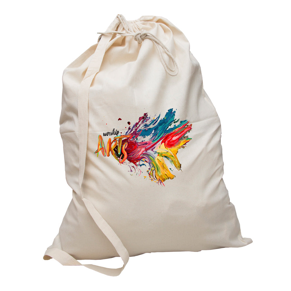 Xl Cotton Canvas Laundry Laundry Bag (20'' W X 15'' H) 7 Oz-Bag-Brand Your Tote-Natural-Brand Your Tote