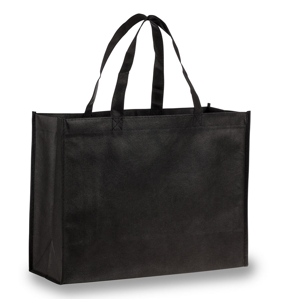 Xl Polypropylene Bag (20'' W X 16'' H) 80 Gsm-Bag-Brand Your Tote-Black-Brand Your Tote