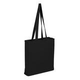 Cotton Canvas Tote Bag ('' W X '' H)-Tote Bag-Brand Your Tote-Black-Brand Your Tote