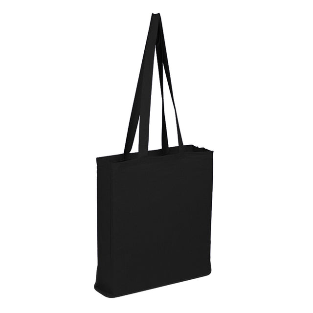 Cotton Canvas Tote Bag ('' W X '' H)-Tote Bag-Brand Your Tote-Black-Brand Your Tote