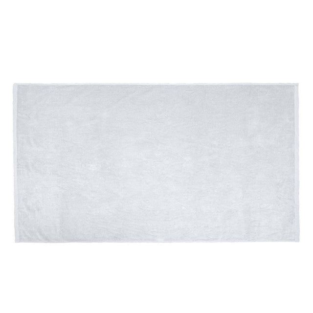 Cotton Velour Beach Towel (28'' W X 58'' H) 8.5 Lb Per Dozen-Towel-Brand Your Tote-White-Brand Your Tote