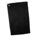 Cotton Velour Deluxe Hand/Gold Towel (16'' W X 25'' H) 3.5 Lb Per Dozen-Towel-Brand Your Tote-Black-Brand Your Tote