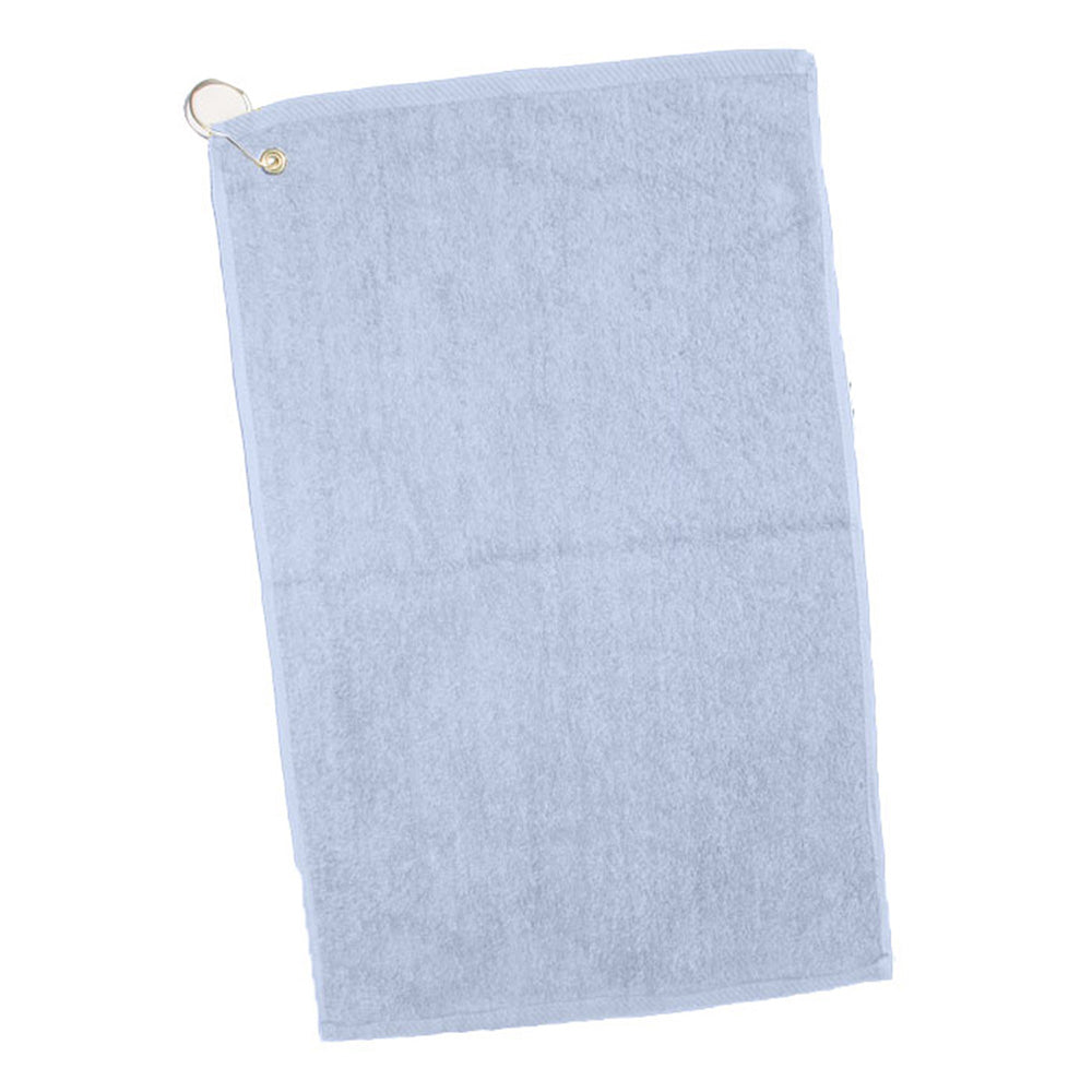Cotton Velour Deluxe Hand/Gold Towel (16'' W X 25'' H) 3.5 Lb Per Dozen-Towel-Brand Your Tote-Light Blue-Brand Your Tote