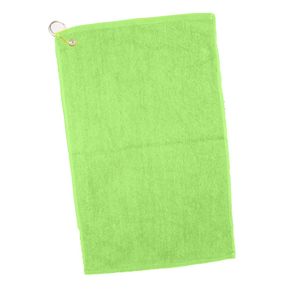 Cotton Velour Deluxe Hand/Gold Towel (16'' W X 25'' H) 3.5 Lb Per Dozen-Towel-Brand Your Tote-Lime Green-Brand Your Tote