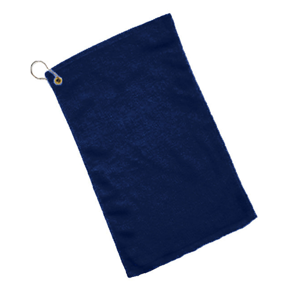 Cotton Velour Fingertip Towel (11'' W X 18'' H) 1.3 Lb Per Dozen-Towel-Brand Your Tote-Navy Blue-Brand Your Tote