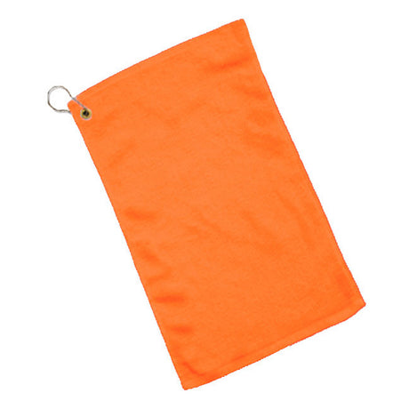 Cotton Velour Fingertip Towel (11'' W X 18'' H) 1.3 Lb Per Dozen-Towel-Brand Your Tote-Orange-Brand Your Tote