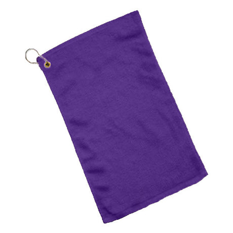 Cotton Velour Fingertip Towel (11'' W X 18'' H) 1.3 Lb Per Dozen-Towel-Brand Your Tote-Purple-Brand Your Tote