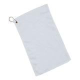 Cotton Velour Fingertip Towel (11'' W X 18'' H) 1.3 Lb Per Dozen-Towel-Brand Your Tote-White-Brand Your Tote