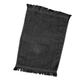 Cotton Velour Fingertip Towel (11'' W X 18'' H) 1.3-Towel-Brand Your Tote-Black-Brand Your Tote