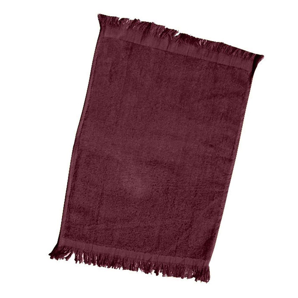 Cotton Velour Fingertip Towel (11'' W X 18'' H) 1.3-Towel-Brand Your Tote-Maroon-Brand Your Tote