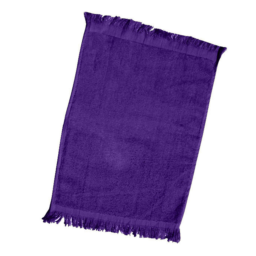 Cotton Velour Fingertip Towel (11'' W X 18'' H) 1.3-Towel-Brand Your Tote-Purple-Brand Your Tote