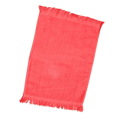 Cotton Velour Fingertip Towel (11'' W X 18'' H) 1.3-Towel-Brand Your Tote-Red-Brand Your Tote