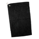 Cotton Velour Hand/Golf Towel (16'' W X 25'' H) 2.5 Lb Per Dozen-Towel-Brand Your Tote-Black-Brand Your Tote