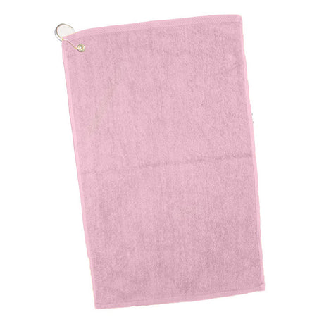 Cotton Velour Hand/Golf Towel (16'' W X 25'' H) 2.5 Lb Per Dozen-Towel-Brand Your Tote-Light Pink-Brand Your Tote