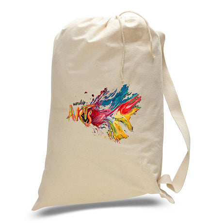 Drawstring Laundry Bag-Brand Your Tote-Natural-Brand Your Tote