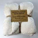 Jute Kilim Shetland Sherpa Blanket (50'' W X 60'' H) 350G/Sqm-Blanket-Brand Your Tote-Cream-Brand Your Tote