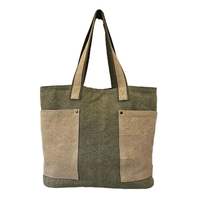 Kilim Premier Tote-Brand Your Tote-Green-Natural-Brand Your Tote