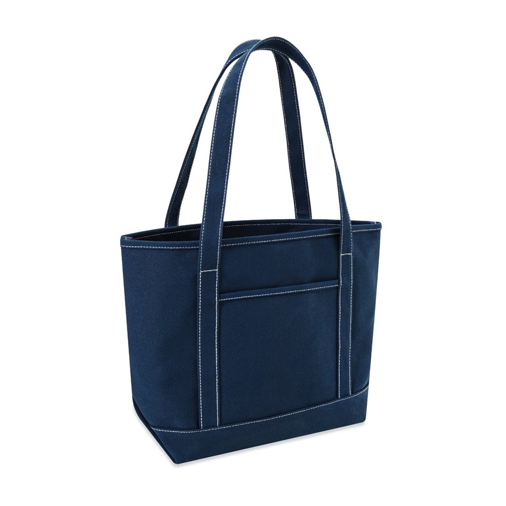 Large Cotton Canvas Admiral Tote Bag (20.5'' W X 13'' H) 24 Oz-Tote Bag-Brand Your Tote-Navy Blue-Brand Your Tote