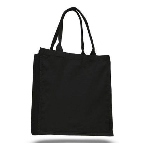 Large Cotton Canvas Bag (15'' W X 16'' H) 6 Oz-Bag-Brand Your Tote-Black-Brand Your Tote