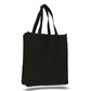 Large Cotton Canvas Book Tote Bag (14'' W X 17'' H) 12 Oz-Tote Bag-Brand Your Tote-Black-Brand Your Tote