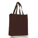Large Cotton Canvas Book Tote Bag (14'' W X 17'' H) 12 Oz-Tote Bag-Brand Your Tote-Chocolate Brown-Brand Your Tote