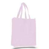 Large Cotton Canvas Book Tote Bag (14'' W X 17'' H) 12 Oz-Tote Bag-Brand Your Tote-Light Pink-Brand Your Tote