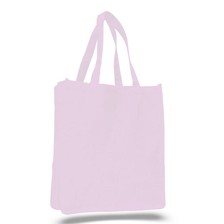 Large Cotton Canvas Book Tote Bag (14'' W X 17'' H) 12 Oz-Tote Bag-Brand Your Tote-Light Pink-Brand Your Tote