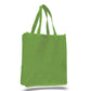 Large Cotton Canvas Book Tote Bag (14'' W X 17'' H) 12 Oz-Tote Bag-Brand Your Tote-Lime Green-Brand Your Tote