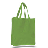 Large Cotton Canvas Book Tote Bag (14'' W X 17'' H) 12 Oz-Tote Bag-Brand Your Tote-Lime Green-Brand Your Tote