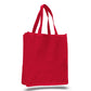 Large Cotton Canvas Book Tote Bag (14'' W X 17'' H) 12 Oz-Tote Bag-Brand Your Tote-Red-Brand Your Tote